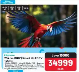 Makro Hisense 254 cm (100) Smart QLED TV 144 Hz offer