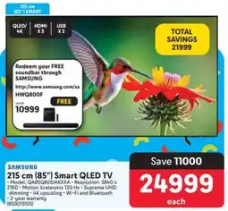 Makro SAMSUNG 215 cm (85) Smart QLED TV offer