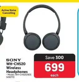 Makro SONY WH-CH520 Wireless Headphones offer