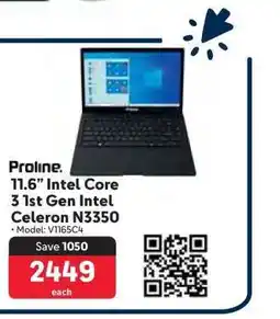 Makro Proline 11.6” Intel Core 3 1st Gen Intel Celeron N3350 offer
