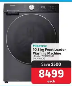 Makro Hisense 10.5 kg Front Loader Washing Machine offer