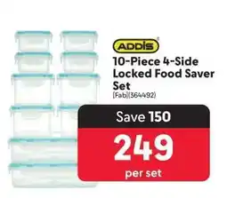 Makro ADDIS 10-Piece 4 Side Locked Food Saver Set offer
