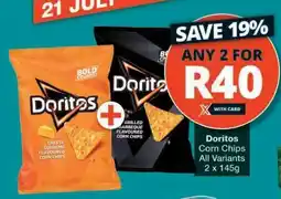 Checkers DORITOS CORN CHIPS offer