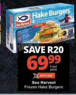 Checkers Sea Harvest Frozen Hake Burgers offer