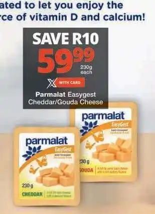 Checkers Parmalat Easygest Cheddar/Gouda Cheese offer