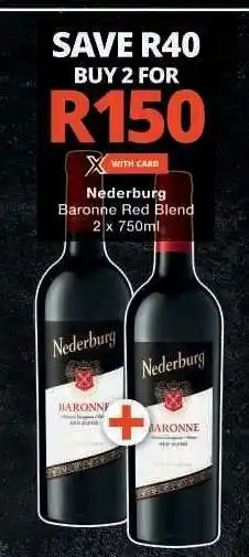 Checkers Nederburg Baronne Red Blend offer