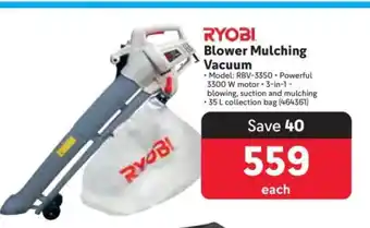 Makro RYOBI Blower Mulching Vacuum offer