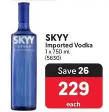 Makro SKYY Imported Vodka offer
