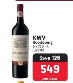 Makro KWV Roodeberg offer