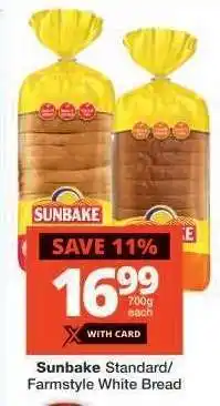 Checkers Sunbake Standard/Farmstyle White Bread offer