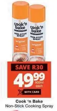 Checkers Cook ‘n Bake Non-Stick Cooking Spray offer