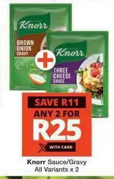 Checkers KNORR SAUCE/GRAVY offer