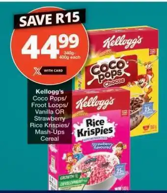 Checkers Kellogg's Cereal offer