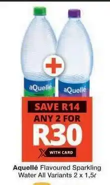 Checkers aQuellé Flavoured Sparkling Water offer