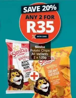 Checkers SIMBA POTATO CHIPS offer