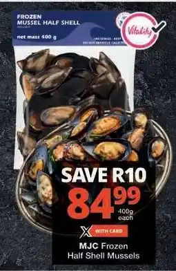 Checkers MJC Frozen Half Shell Mussels offer