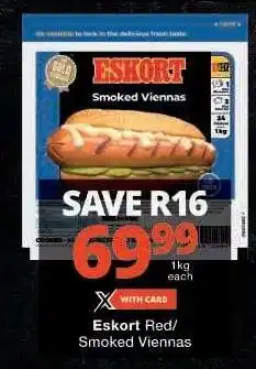 Checkers ESKORT RED/SMOKED VIENNAS offer