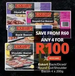 Checkers Eskort Back/Diced/Round Cut/Shoulder Bacon offer