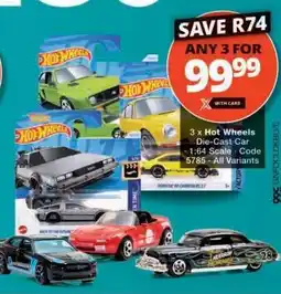 Checkers Hot Wheels Die-Cast Cars offer