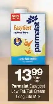 Checkers Parmalat Easygest Low Fat/Full Cream Long Life Milk offer