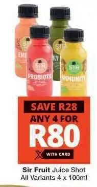 Checkers Sir Fruit Juice Shot offer