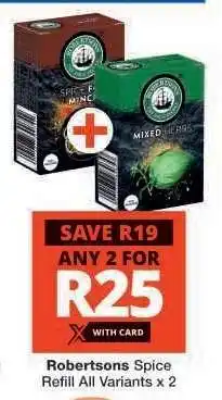 Checkers Robertsons Spice Refill offer