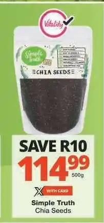 Checkers Simple Truth Chia Seeds offer