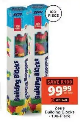 Checkers Zeus Building Blocks offer