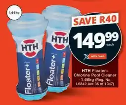 Checkers HTH Floater+ Chlorine Pool Cleaner offer