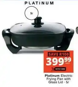 Checkers Platinum Electric Frying Pan with Glass Lid offer