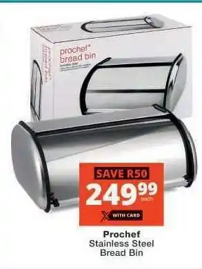 Checkers Prochef Stainless Steel Bread Bin offer