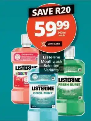 Checkers LISTERINE MOUTHWASH offer