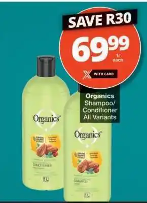 Checkers Organics Shampoo Conditioner offer
