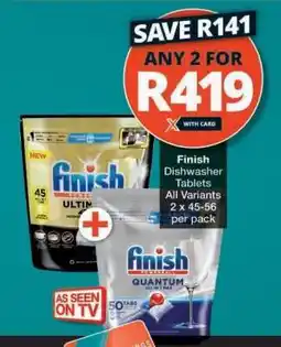 Checkers Finish Dishwasher Tablets offer