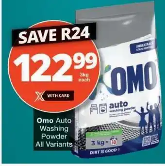 Checkers Omo Auto Washing Powder offer