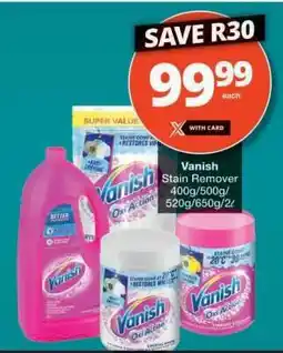 Checkers Vanish Stain Remover offer