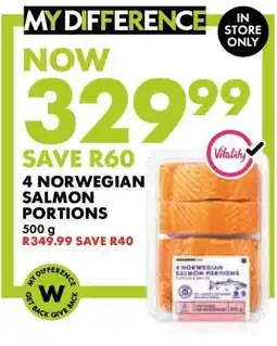 Woolworths 4 Norwegian Salmon Portions offer