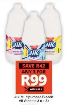 Checkers JIK multipurpose bleach offer