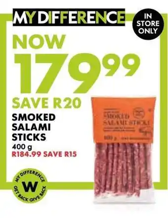 Woolworths Smoked Salami Sticks offer