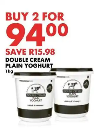 Woolworths Double Cream Plain Yoghurt offer