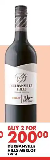 Woolworths DURBANVILLE HILLS MERLOT offer