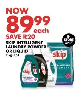 Woolworths Skip Intelligent Laundry Powder or Liquid offer