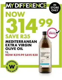 Woolworths Mediterranean Extra Virgin Olive Oil offer