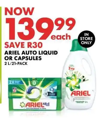 Woolworths ARIEL AUTO LIQUID OR CAPSULES offer