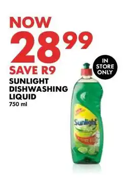 Woolworths Sunlight Dishwashing Liquid offer