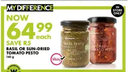 Woolworths Basil or Sun-Dried Tomato Pesto offer