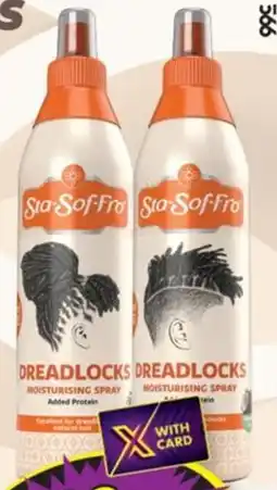 Shoprite Sta-sof-fro dreadlock moisturising spray for men/ women offer