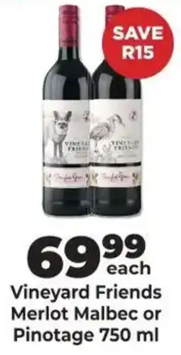 Diamond Discount Liquor Vineyard Friends Merlot Malbec or Pinotage offer