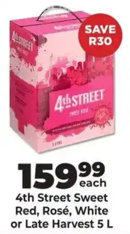 Diamond Discount Liquor 4th Street Sweet Red, Rosé, White Black Box Claret 5 L or Late Harvest offer
