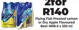 Diamond Discount Liquor Flying Fish Pressed Lemon or Dry Apple Flavoured Beer NRB offer